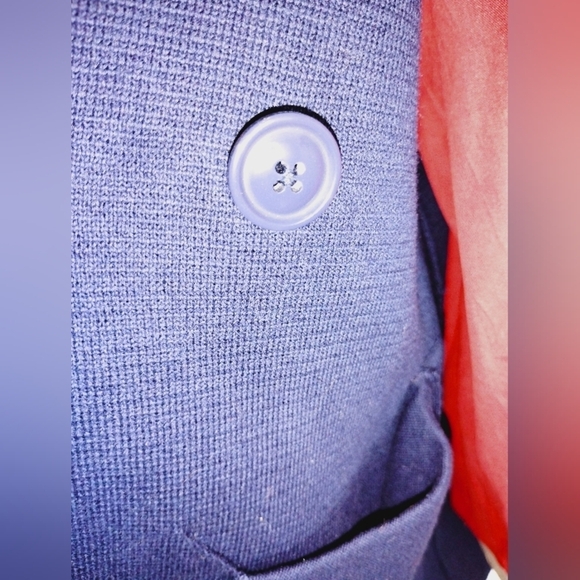 NAUTICAL NAVY KNIT DOUBLE BREASTED JACKET - Picture 8 of 13